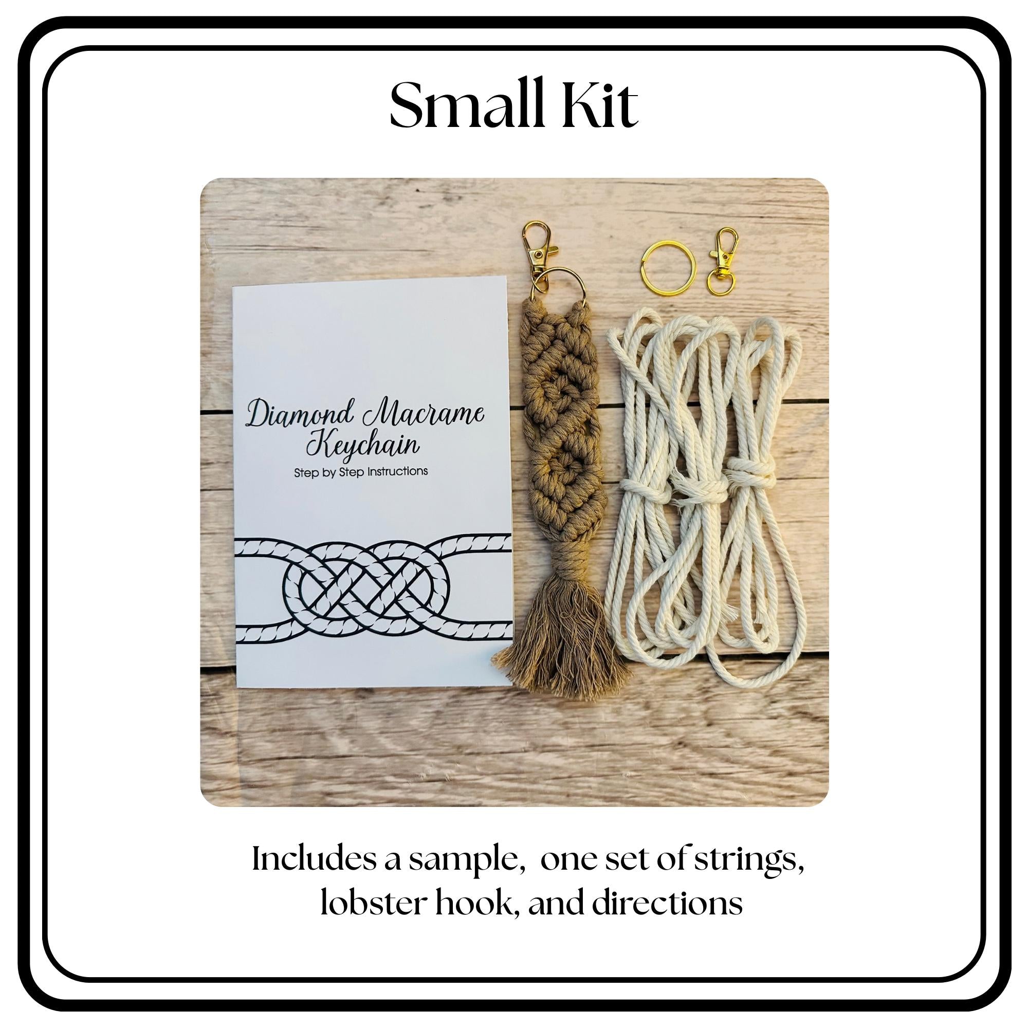 Macrame Keychain Kit Beginner Friendly Craft Project DIY Tutorial Rope Handmade Accessory Making Set Creative Hobby Textile Art
