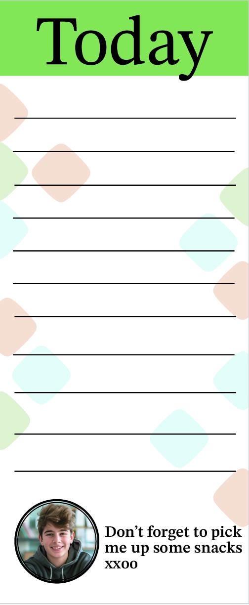 Personalized Photo Notepad Custom Stationery Gift for Family Pet Photo Notepad Unique Writing Pad