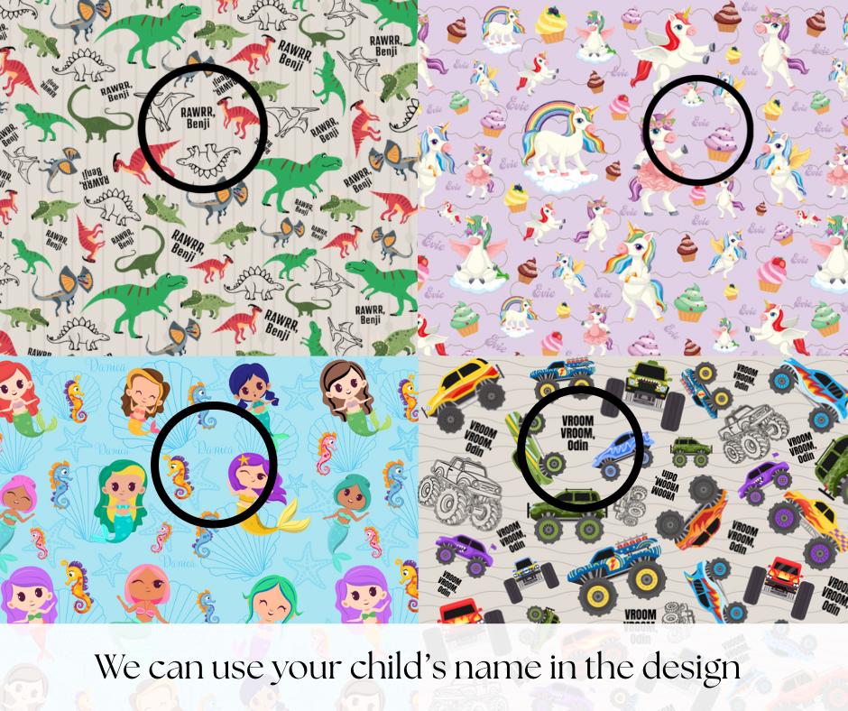 Personalized Kid Bedding Set Custom Soft Blanket Pillow Case Comfort Gift Child Name Nursery Decor Bedroom Theme Collection