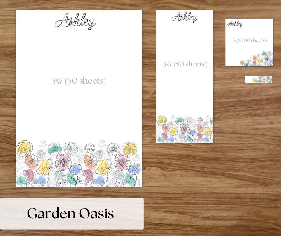 Personalized Stationery For Women Notepad Set Gift for Her Bridal Gift Wedding Planning Custom Design Paper Product