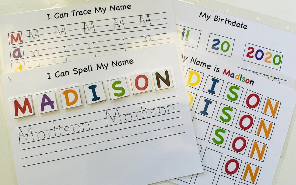 Name Tracing Worksheet Book for Preschool Learning Activity Book Page Alphabet Practice Letter Recognition Learning Tool for Teaching