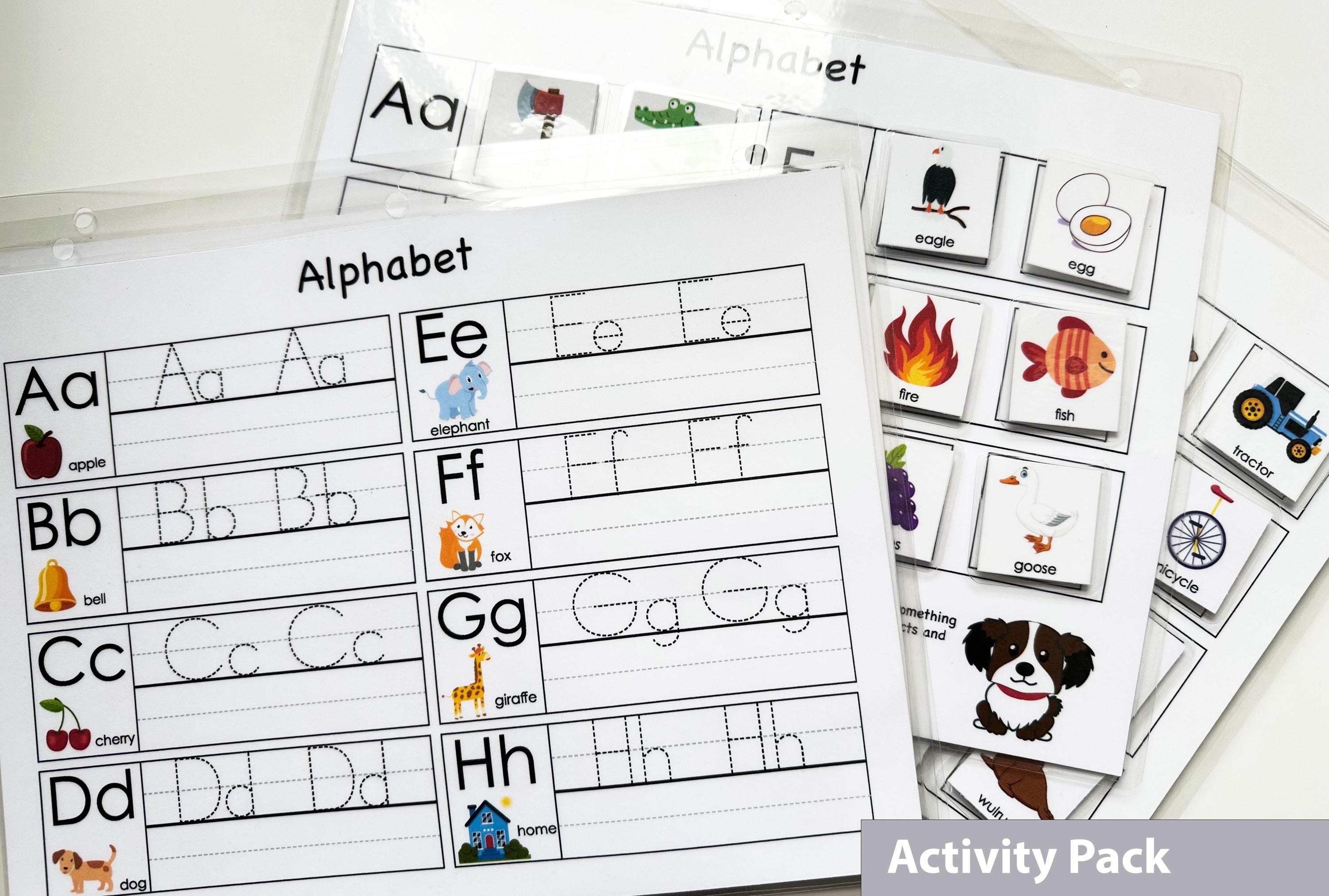 Alphabet Tracing Book for Preschool Learning Activity Book Page Alphabet Practice Letter Recognition Learning Tool for Teaching Alphabet
