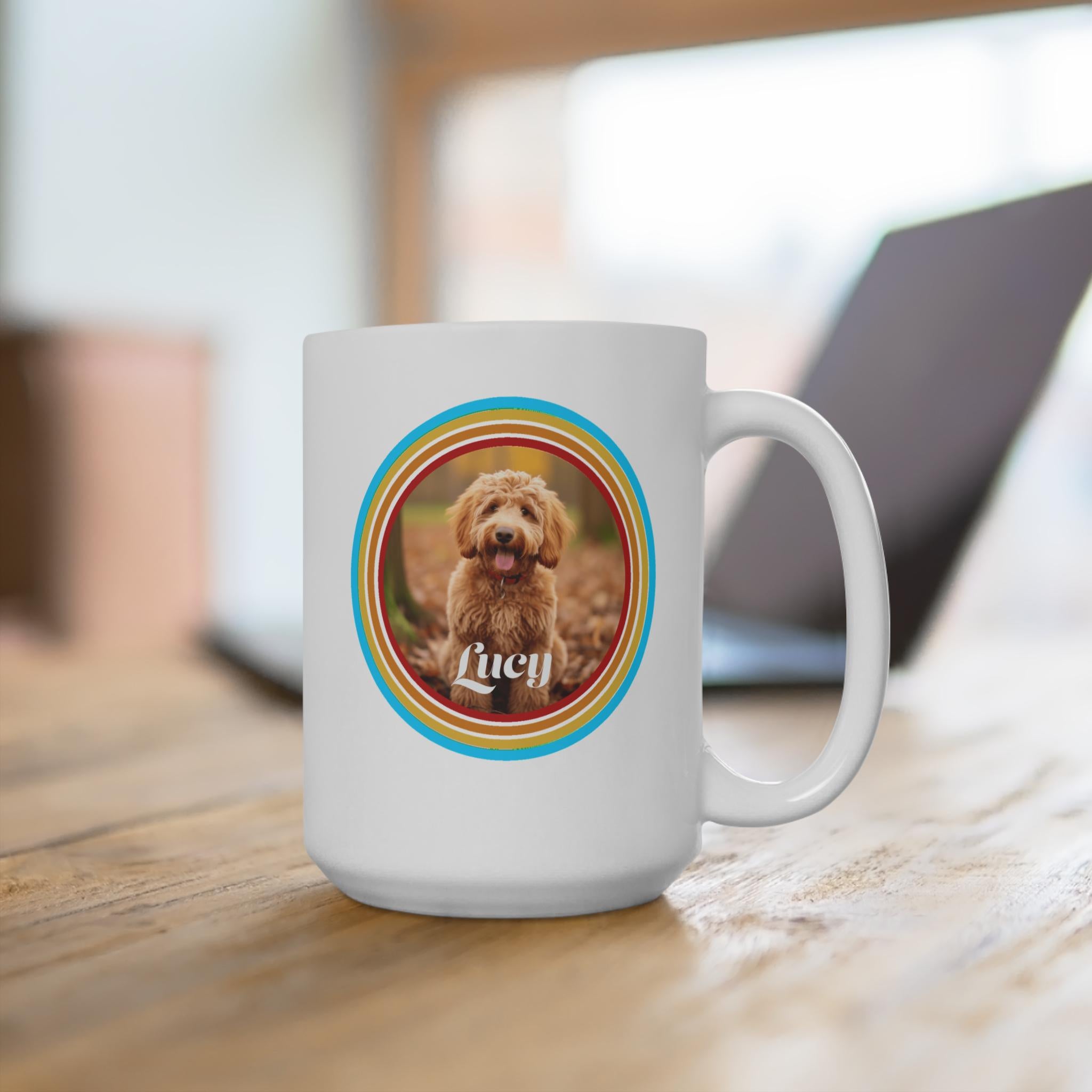 Personalized Dog Mom or Dad Mug Pet Gift Custom Dog Lover Coffee Cup Unique Dog Parent Present for Pet Owners Retro Designed Mug