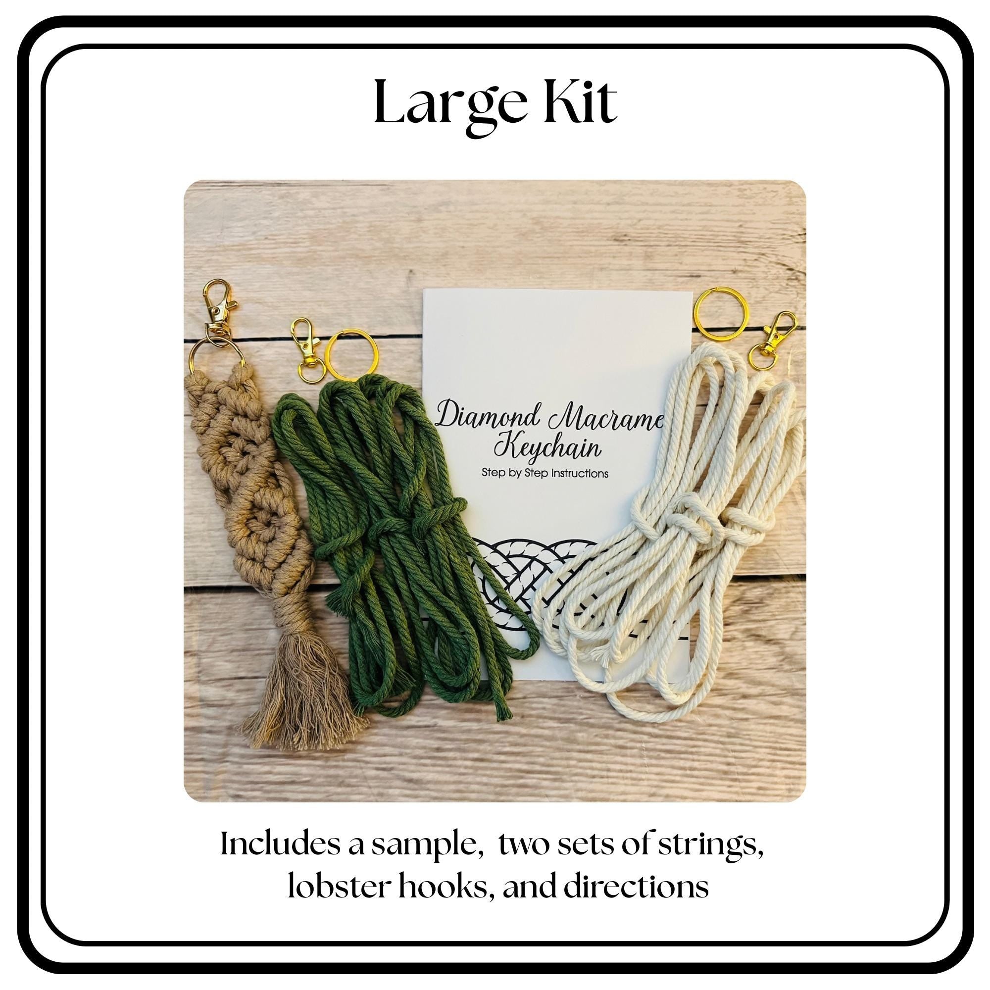 Macrame Keychain Kit Beginner Friendly Craft Project DIY Tutorial Rope Handmade Accessory Making Set Creative Hobby Textile Art