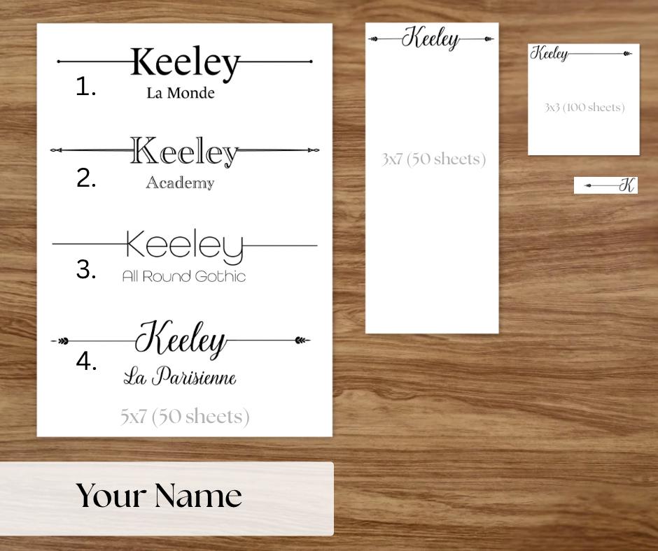 Personalized Stationery For Women Notepad Set Gift for Her Bridal Gift Wedding Planning Custom Design Paper Product