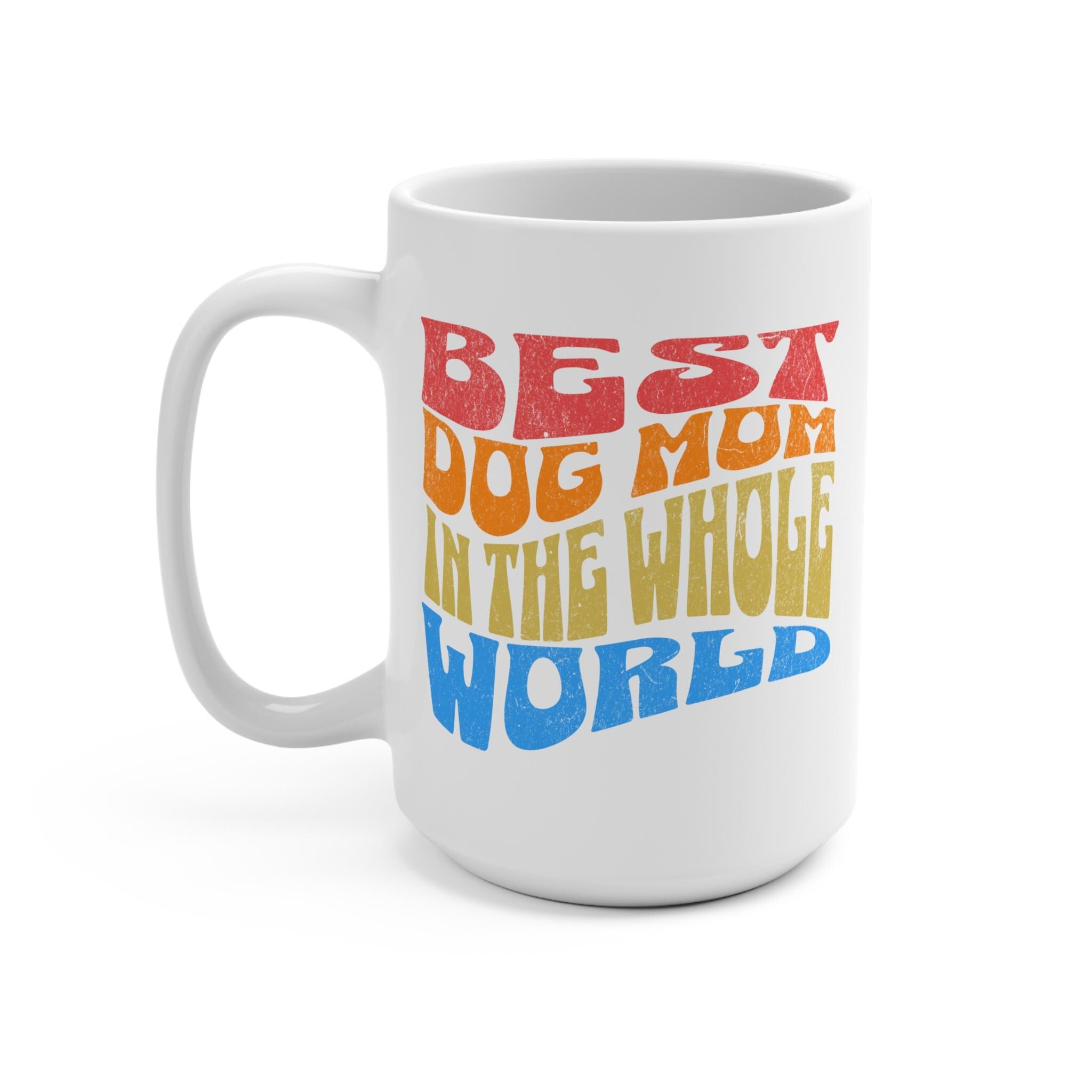 Personalized Dog Mom or Dad Mug Pet Gift Custom Dog Lover Coffee Cup Unique Dog Parent Present for Pet Owners Retro Designed Mug