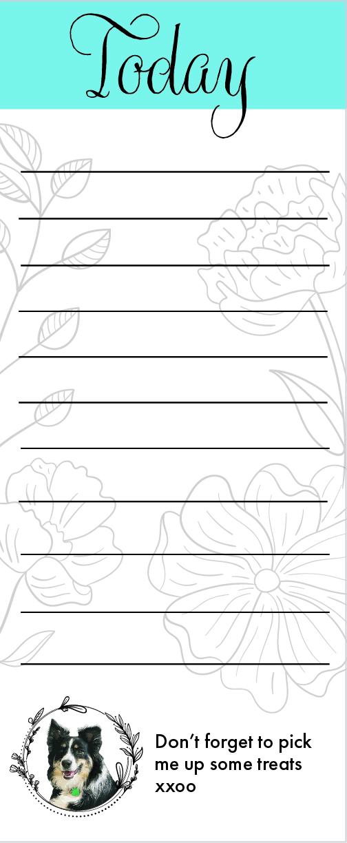 Personalized Photo Notepad Custom Stationery Gift for Family Pet Photo Notepad Unique Writing Pad