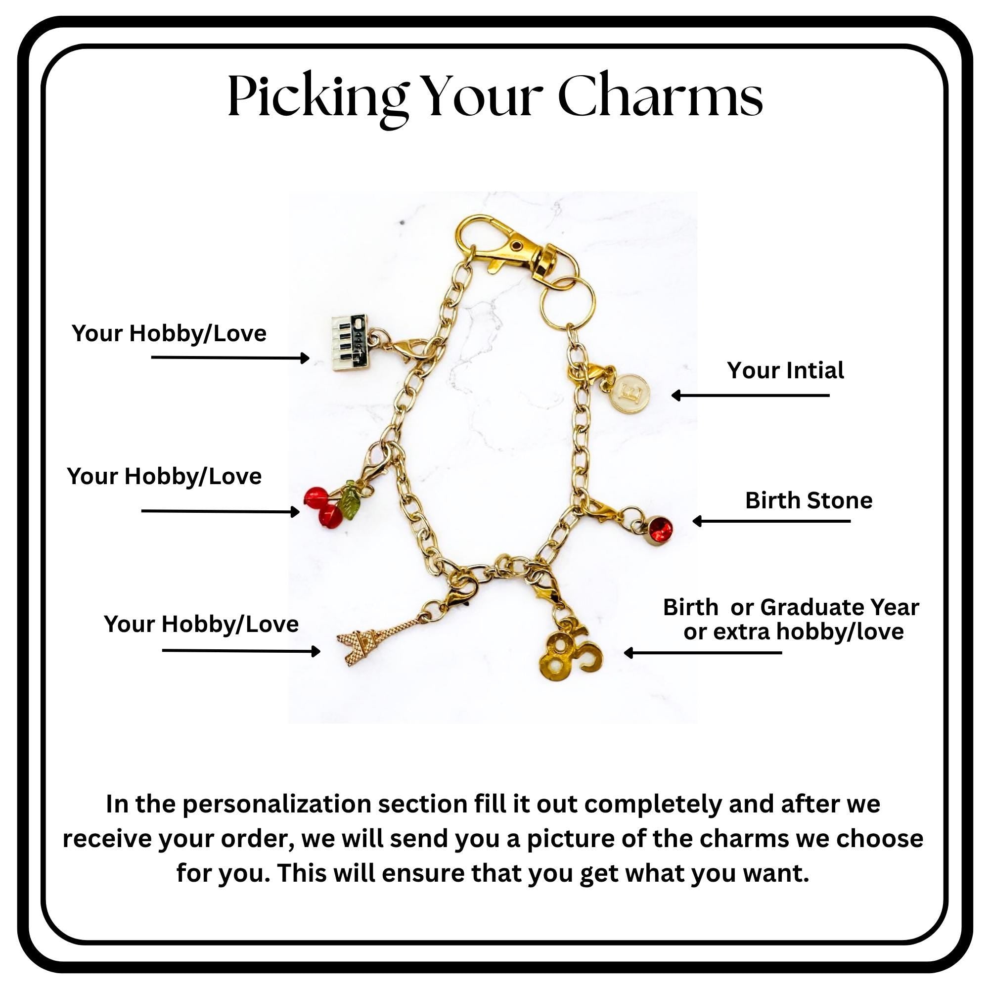 Macrame Keychain Charms Gift Idea For Her Present Accessory Bag Charm Initial Birthstone  Decoration Handbag Set