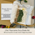 Macrame Keychain Kit Beginner Friendly Craft Project DIY Tutorial Rope Handmade Accessory Making Set Creative Hobby Textile Art