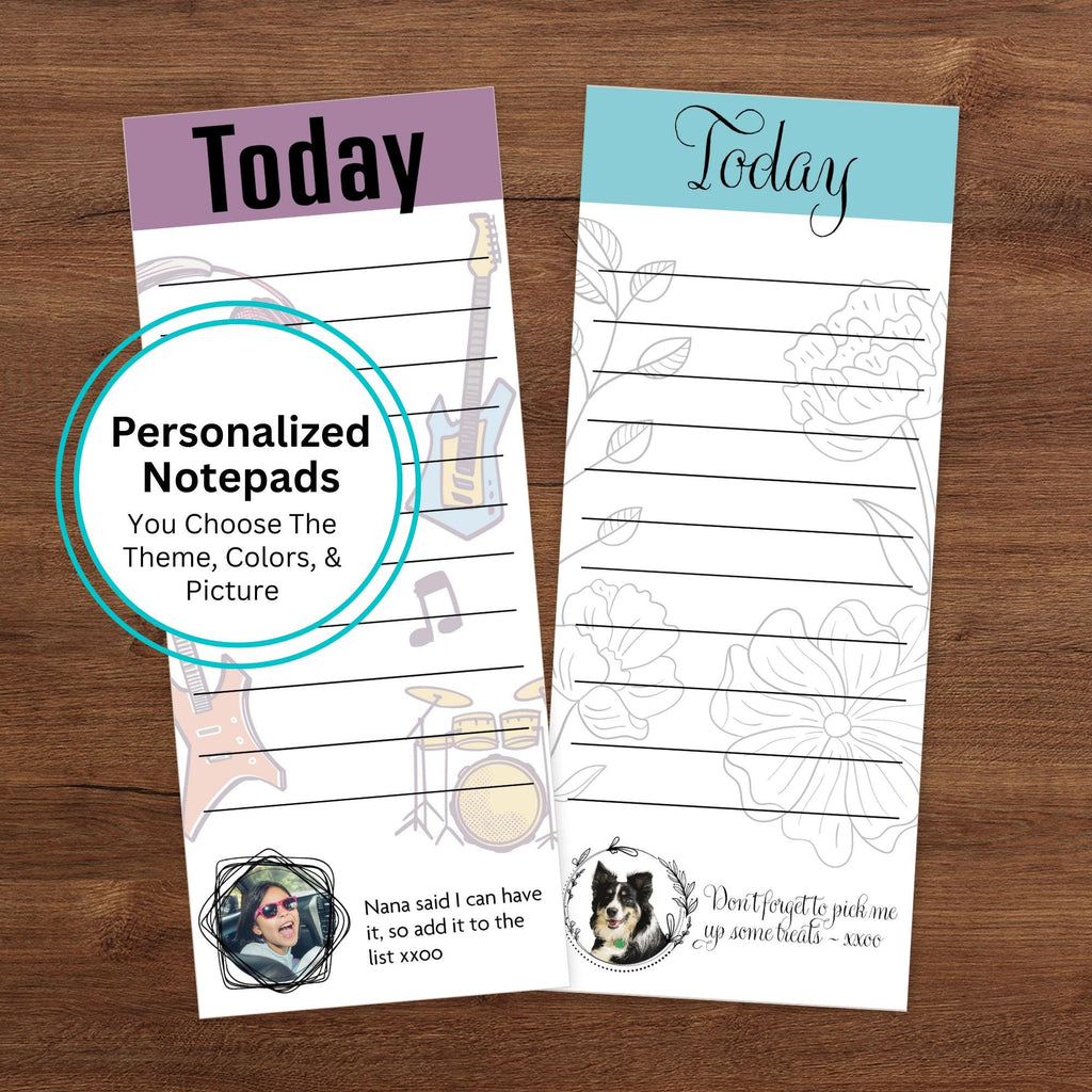 Personalized Photo Notepad Custom Stationery Gift for Family Pet Photo Notepad Unique Writing Pad