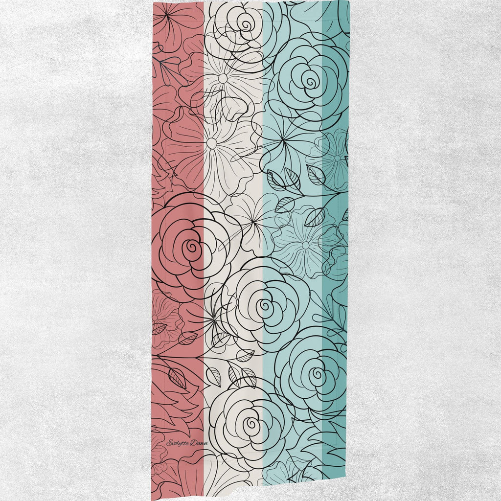 Personalized  Floral Scarf Fashion Accessory Gift For Women Neck Wrap Style Modern Pattern Custom Design