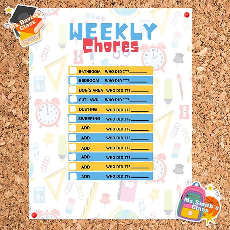 School Routine Chart Daily Schedule Morning Routine Visual Guide Student Organization System Template Digital Download Homework Tracker