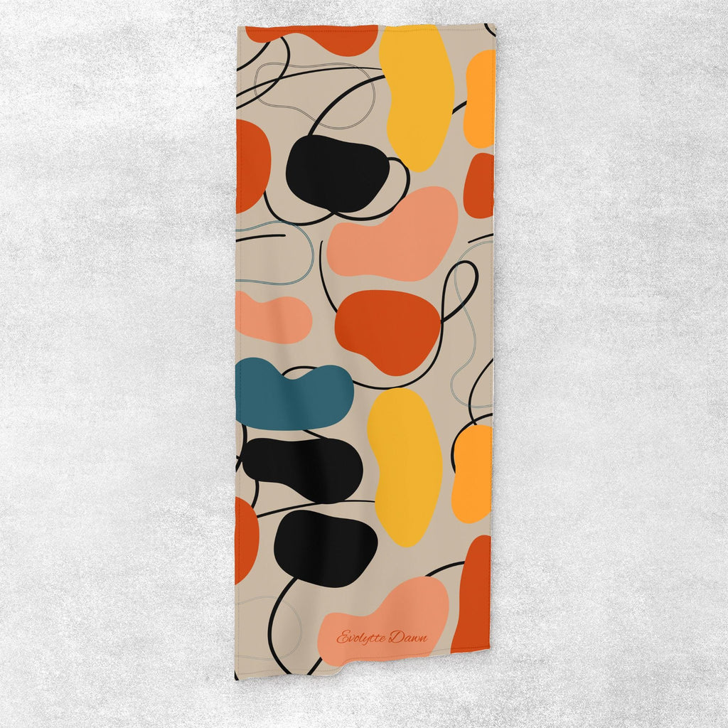 Personalized Abstract Scarf Fashion Accessory Gift For Women Neck Wrap Style Modern Pattern Custom Design  Detail