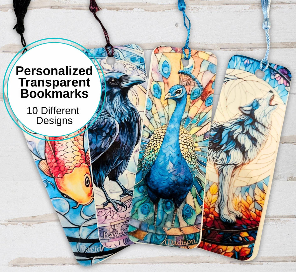 Stain Glass Bookmarks Unique Transparent Bookmark Gift for Book Lovers Unique Bookish Accessories